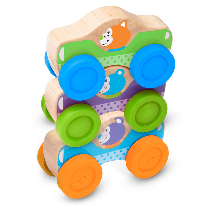 Wooden Animal Stacking Cars Y5