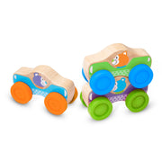 Wooden Animal Stacking Cars Y5