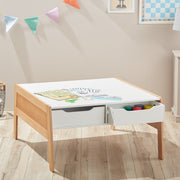 Wooden Art & Activity Table with Bins T3