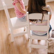 Wooden Chair Pair  - White D6