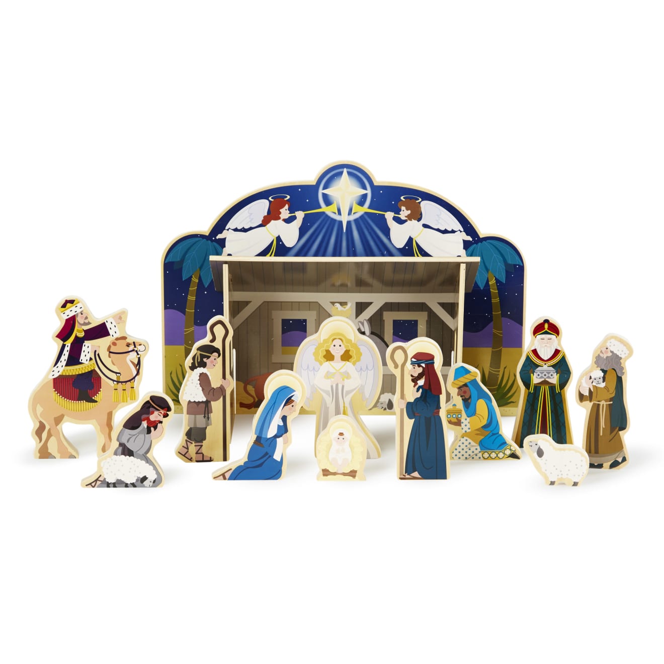 Wooden Christmas Nativity Set O8
