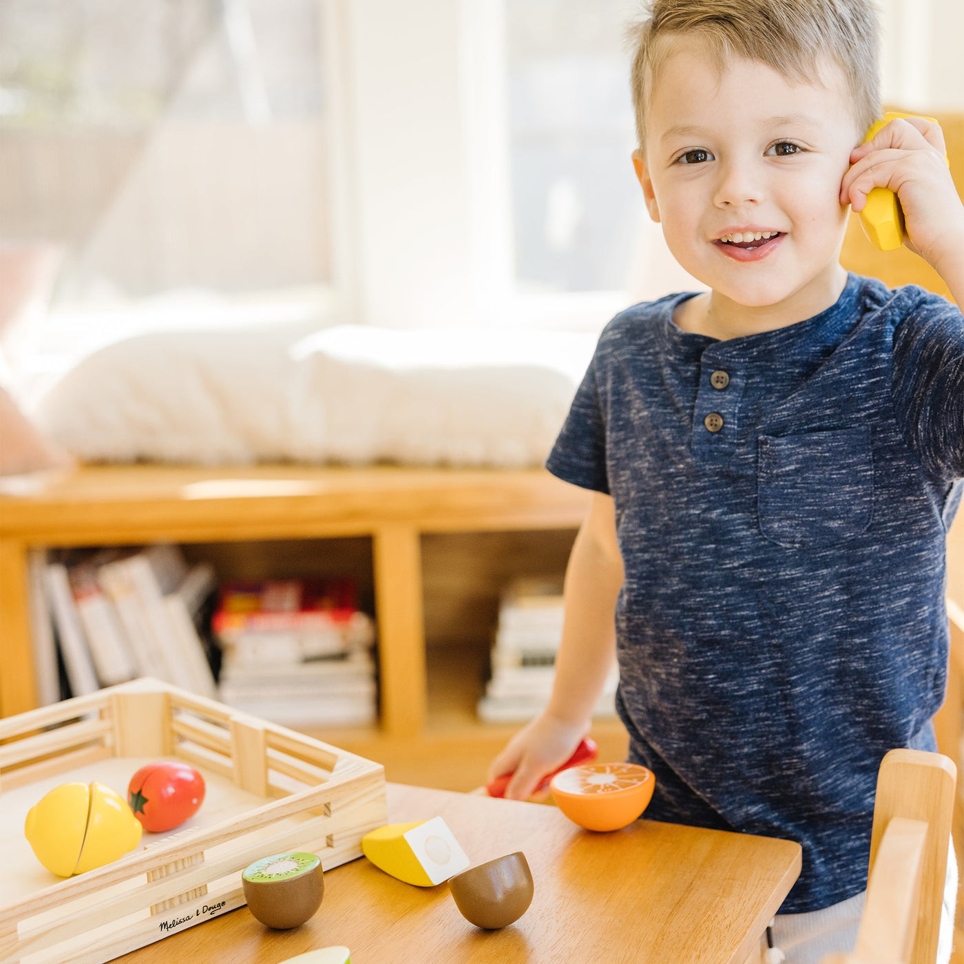 Wooden Cutting Fruit Play Food R5