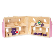 Wooden Fold & Go Dollhouse Q0