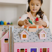 Wooden Fold & Go Dollhouse Q0