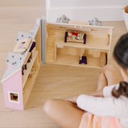 Wooden Fold & Go Dollhouse Q0