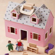 Wooden Fold & Go Dollhouse Q0