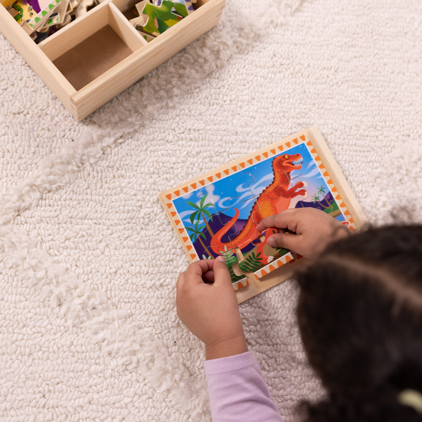 Wooden Jigsaw Puzzles in a Box - Dinosaurs G0
