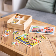 Wooden Jigsaw Puzzles in a Box - Vehicles G6