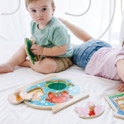 Wooden Jumbo Peg Puzzle 2-Pack: Fish Bowl, House Pets K1