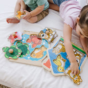 Wooden Jumbo Peg Puzzle 2-Pack: Fish Bowl, House Pets K1