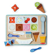 Wooden Magnetic Ice Cream Puzzle & Play Set - 16 Pieces D9