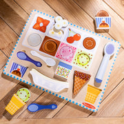 Wooden Magnetic Ice Cream Puzzle & Play Set - 16 Pieces D9