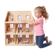 Wooden Multi-Level Dollhouse P0