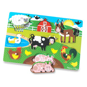 Wooden Peg Puzzle 4-Pack – Vehicles, Farm, Safari, Pets F0