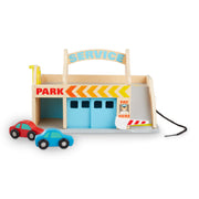 Wooden Service Station Parking Garage J4