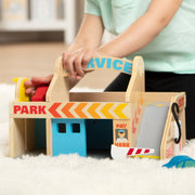 Wooden Service Station Parking Garage J4