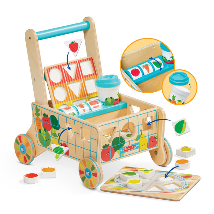 Wooden Shape Sorting Grocery Cart P7