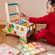 Wooden Shape Sorting Grocery Cart P7