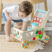 Wooden Shape Sorting Grocery Cart P7