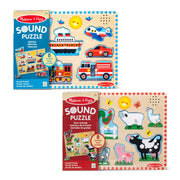 Wooden Sound Puzzle 2-Pack – Farm Animals, Vehicles Q7