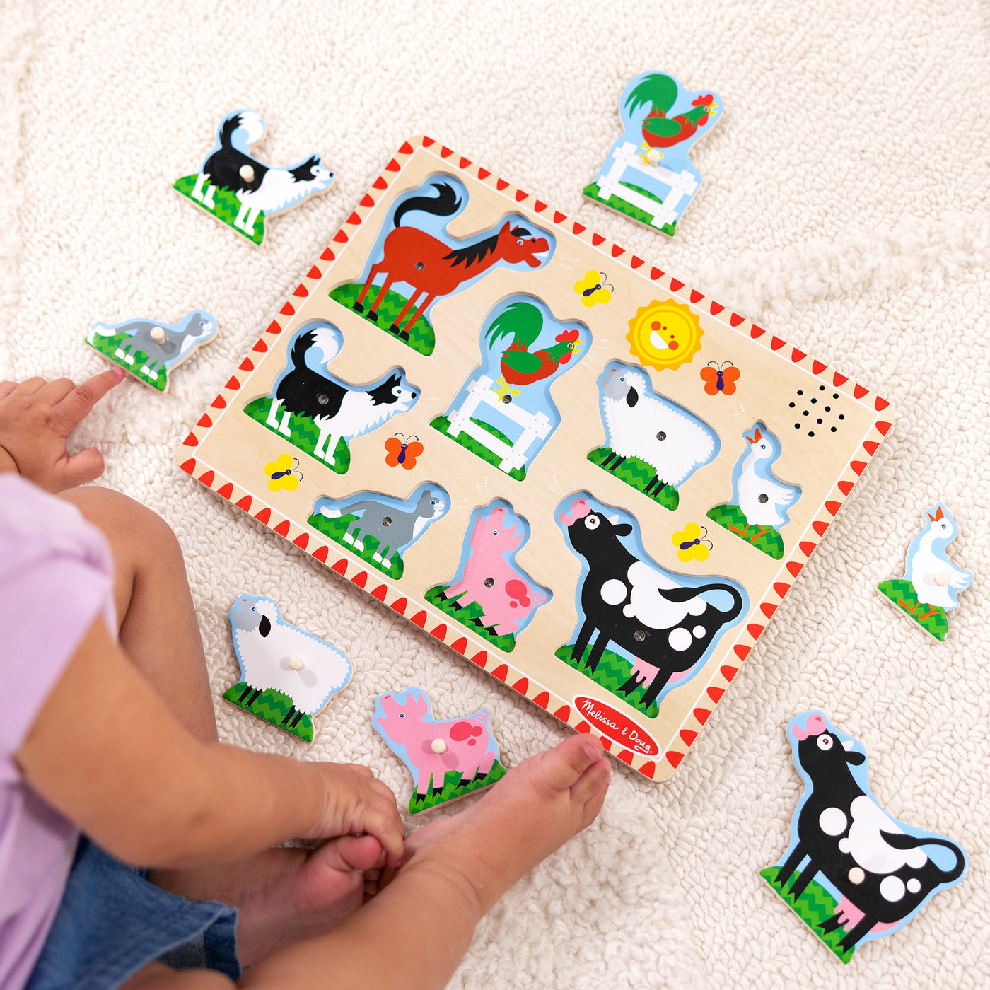 Wooden Sound Puzzle 2-Pack – Farm Animals, Vehicles S8