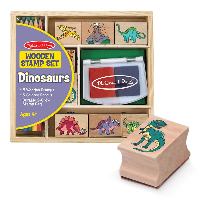 Wooden Stamp Set - Dinosaurs E2