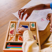 Wooden Stamp Set - Dinosaurs O7