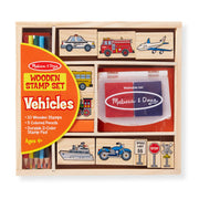 Wooden Stamp Set - Vehicles J3