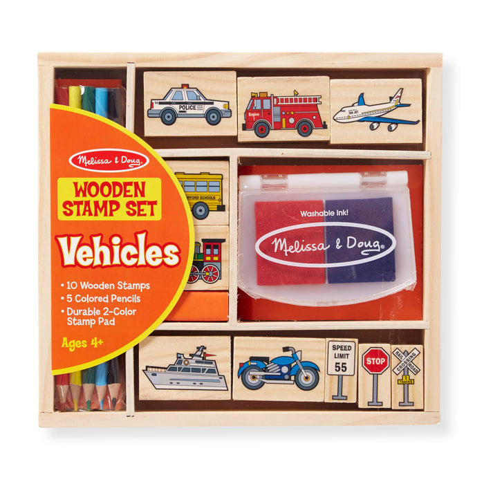 Wooden Stamp Set - Vehicles J3