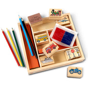 Wooden Stamp Set - Vehicles J3