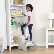 Wooden Step Stool – Gray W8