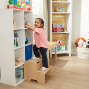 Wooden Step Stool - Natural Y0