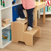 Wooden Step Stool - Natural Y0