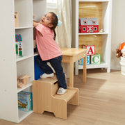 Wooden Step Stool - Natural Y0