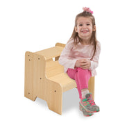 Wooden Step Stool - Natural Y0