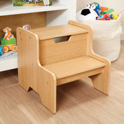 Wooden Step Stool - Natural Y0
