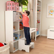 Wooden Step Stool - White H2
