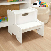 Wooden Step Stool - White H2