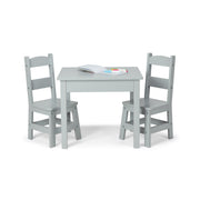 Wooden Table & 2 Chairs - Gray V2