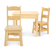 Wooden Table & Chairs - Natural K6