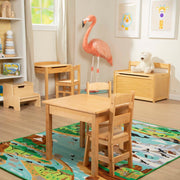 Wooden Table & Chairs - Natural K6