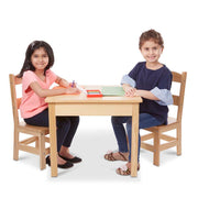 Wooden Table & Chairs - Natural K6