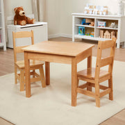 Wooden Table & Chairs - Natural K6