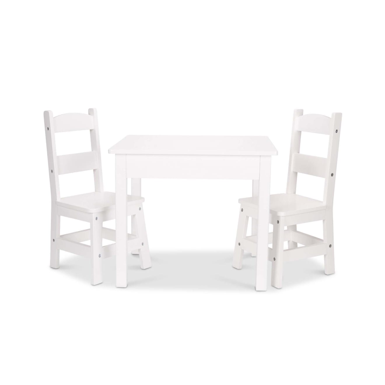 Wooden Table & Chairs - White G6