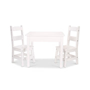 Wooden Table & Chairs - White G6