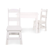 Wooden Table & Chairs - White G6