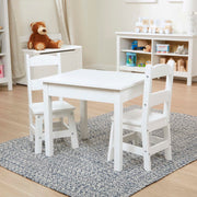 Wooden Table & Chairs - White G6