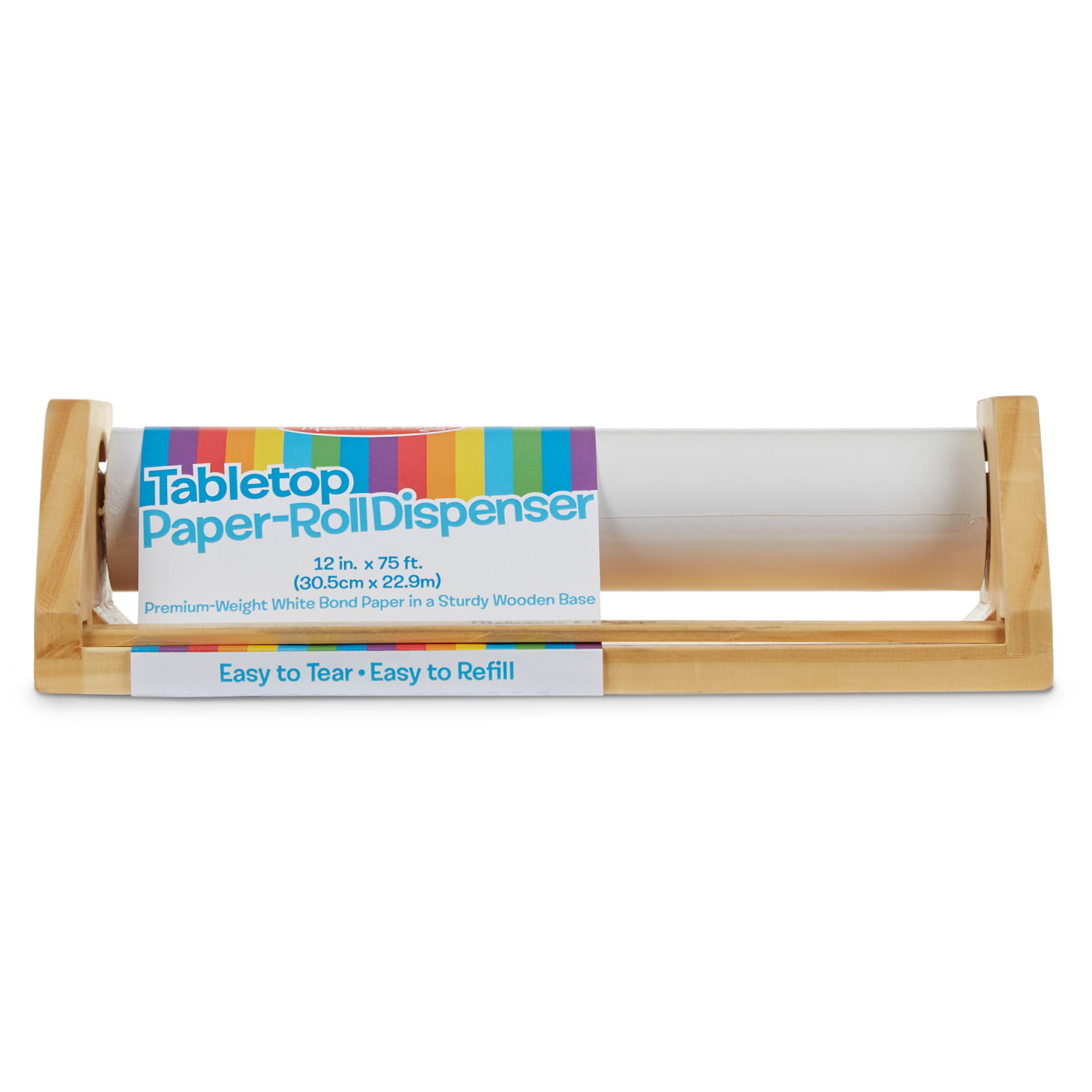 Wooden Tabletop Paper Roll Dispenser R9