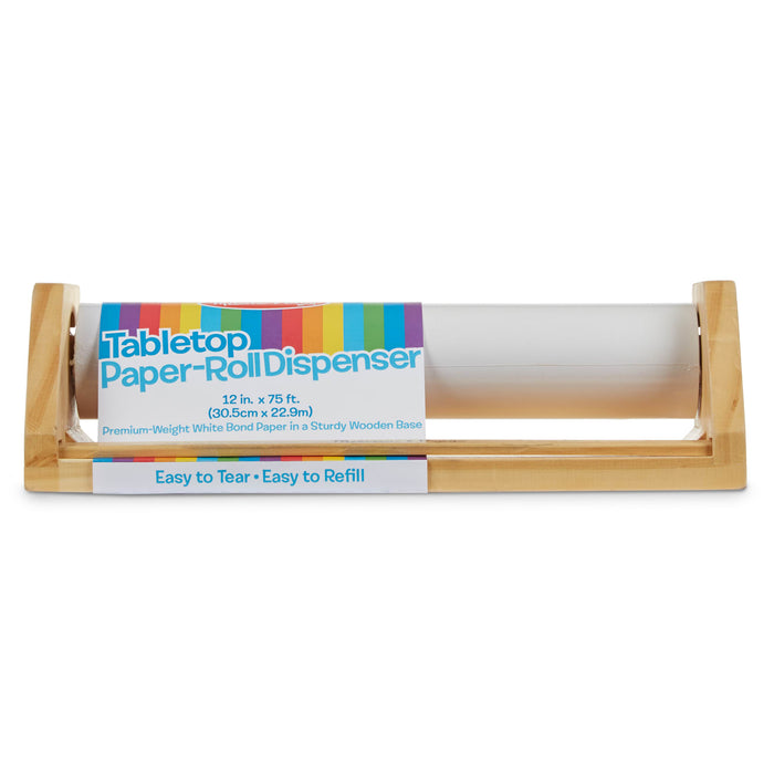 Wooden Tabletop Paper Roll Dispenser R9