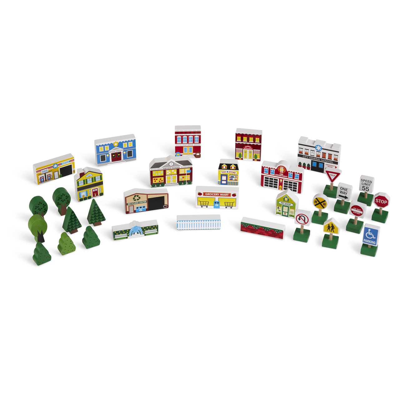 Wooden Town Play Set R7